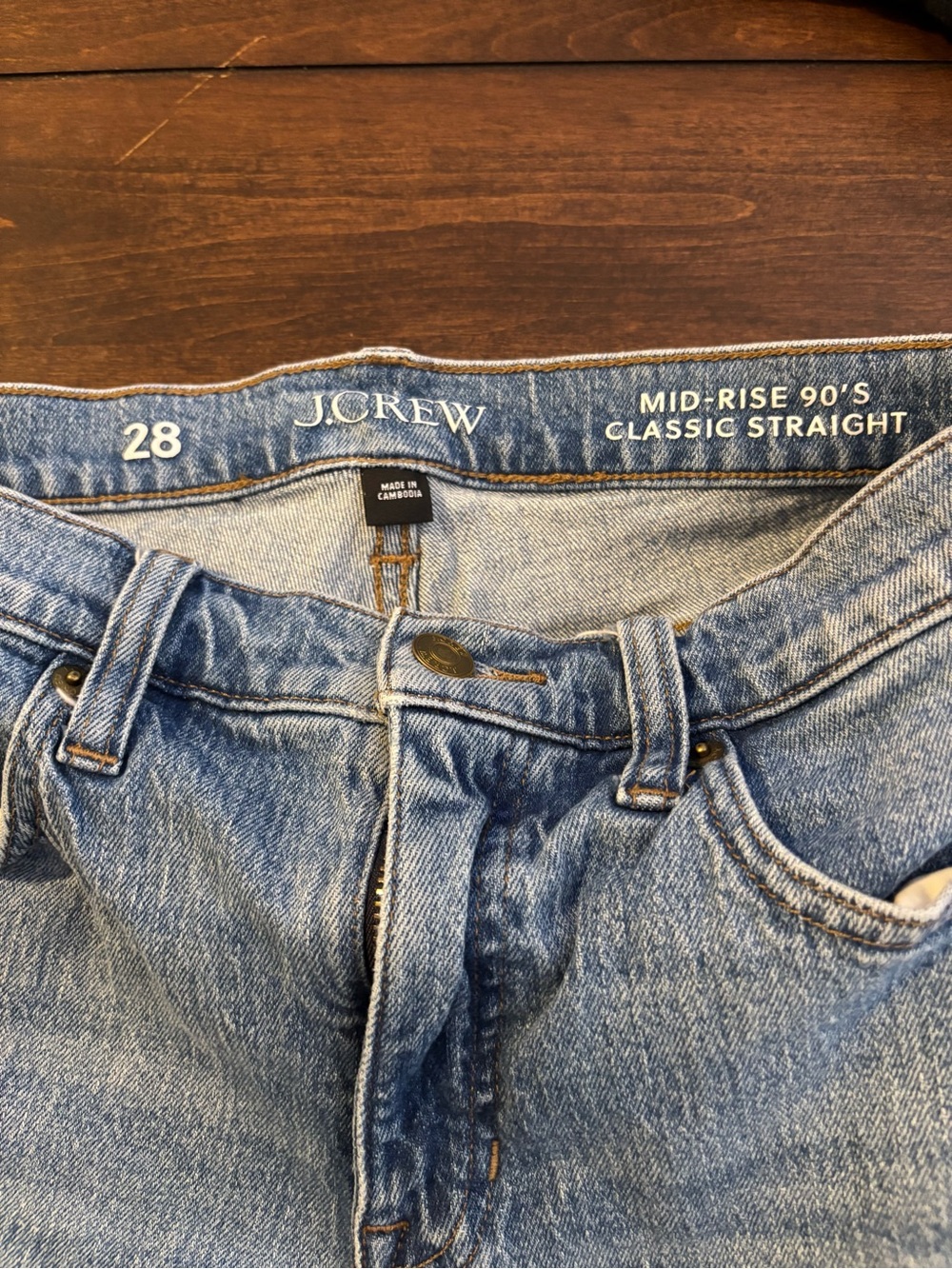 J. Crew Light Blue Mid-Rise 90's Classic Straight Jeans